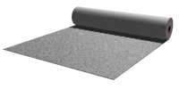 Light gray thick velvet carpeting